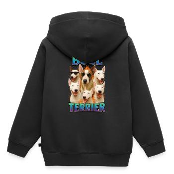 Bullterrier - Kinder Premium Organic Hoodie - Schwarz - Hinten - AI Model Kid Male (0cm)