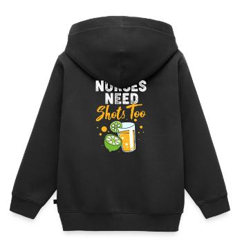 Nurse Hospital Nurse - Kids Premium Organic Hoodie - black - Back - AI Model Kid Male (0cm)