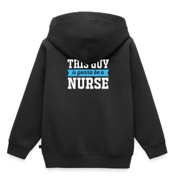 Nurse Hospital Nurse - Kids Premium Organic Hoodie - black - Back - AI Model Kid Male (0cm)