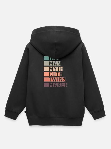 Zwilling Papa Zwillinge Vater - Kinder Premium Organic Hoodie - Schwarz