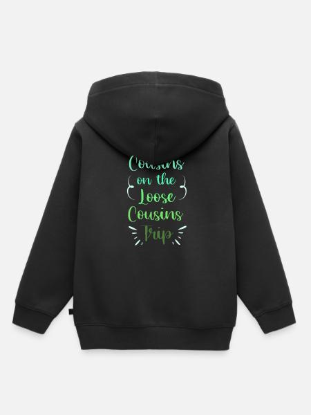 Cousin - Kinder Premium Organic Hoodie - Schwarz