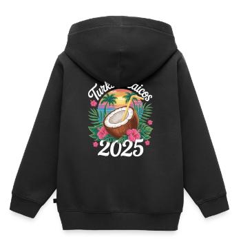 Turks- und Caicosinseln - Kinder Premium Organic Hoodie - Schwarz - Hinten - AI Model Kid Male (0cm)