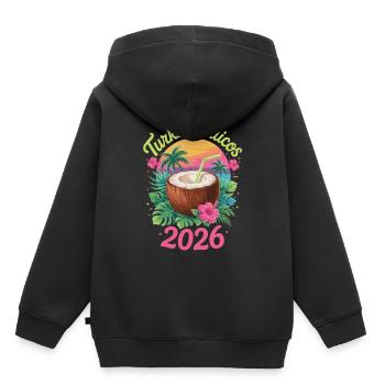 Turks- und Caicosinseln - Kinder Premium Organic Hoodie - Schwarz - Hinten - AI Model Kid Male (0cm)