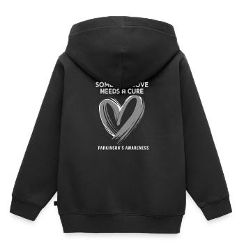 Maladie de Parkinson - Sweat Premium à capuche enfant bio - noir - Dos - AI Model Kid Male (0cm)