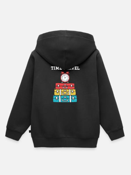Zeitreise - Kinder Premium Organic Hoodie - Schwarz