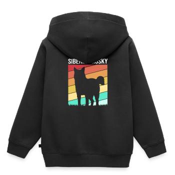 Husky - Kids Premium Organic Hoodie - black - Back - AI Model Kid Male (0cm)
