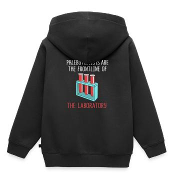 Pflege Pfleger Pflegerin Blutentnahme Phlebotomist - Kinder Premium Organic Hoodie - Schwarz - Hinten - AI Model Kid Male (0cm)