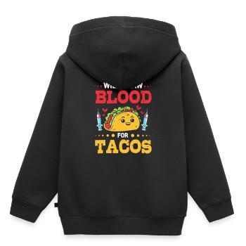Pflege Pfleger Pflegerin Blutentnahme Phlebotomist - Kinder Premium Organic Hoodie - Schwarz - Hinten - AI Model Kid Male (0cm)