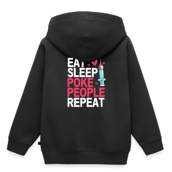 Phlebotomist Pflege Pfleger Pflegerin Blutentnahme - Kinder Premium Organic Hoodie - Schwarz - Hinten - AI Model Kid Male (0cm)