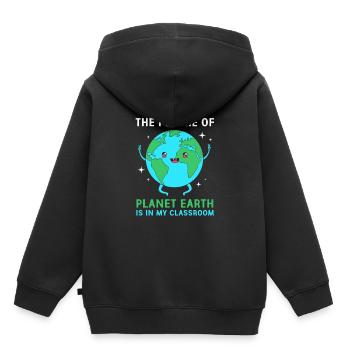 Jour de la Terre - Sweat Premium à capuche enfant bio - noir - Dos - AI Model Kid Male (0cm)