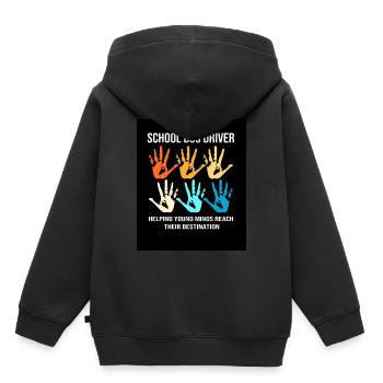 School Bus Bus Driver School Bus Driver - Kids Premium Organic Hoodie - black - Back - AI Model Kid Male (0cm)