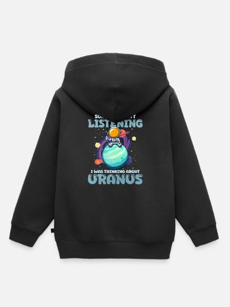 Uranus - Kinder Premium Organic Hoodie - Schwarz