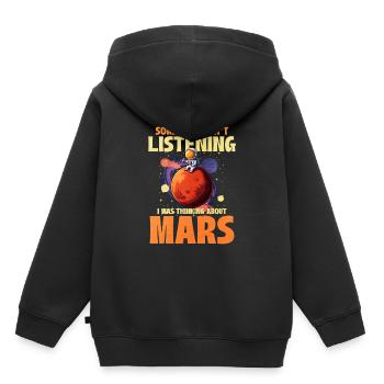 Mars - Kinder Premium Organic Hoodie - Schwarz - Hinten - AI Model Kid Male (0cm)