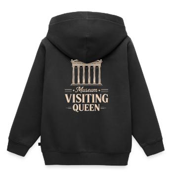 Museum - Kids Premium Organic Hoodie - black - Back - AI Model Kid Male (0cm)