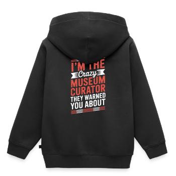 Museum - Kids Premium Organic Hoodie - black - Back - AI Model Kid Male (0cm)