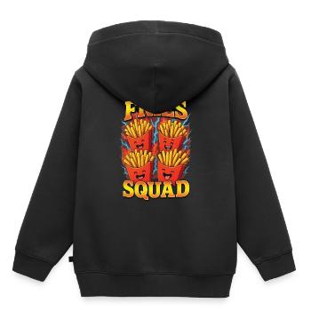 Pommes - Kinder Premium Organic Hoodie - Schwarz - Hinten - AI Model Kid Male (0cm)