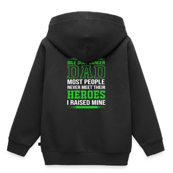 Gallengangskrebs - Kinder Premium Organic Hoodie - Schwarz - Hinten - AI Model Kid Male (0cm)