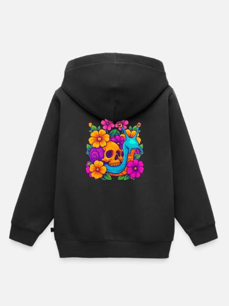 Schnecke - Kinder Premium Organic Hoodie - Schwarz