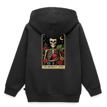Beetroot Tarot - Kids Premium Organic Hoodie - black - Back - AI Model Kid Male (0cm)