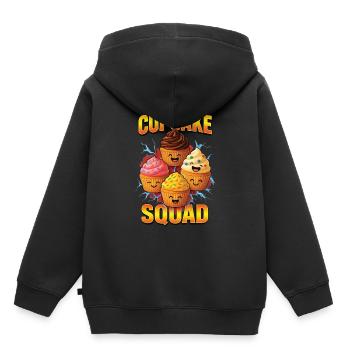 Cupcake - Sweat Premium à capuche enfant bio - noir - Dos - AI Model Kid Male (0cm)