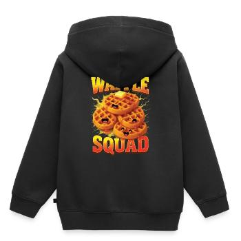 Gaufres - Sweat Premium à capuche enfant bio - noir - Dos - AI Model Kid Male (0cm)