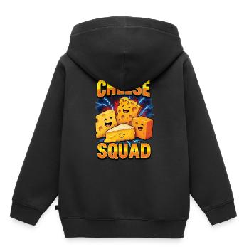 Käse - Kinder Premium Organic Hoodie - Schwarz - Hinten - AI Model Kid Male (0cm)