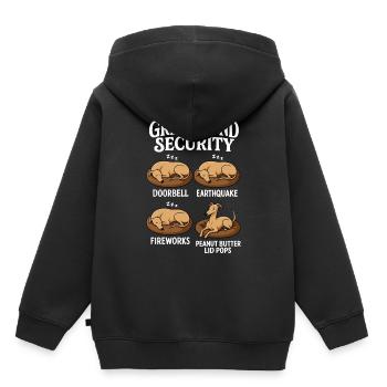Lévrier Windhund - Sweat Premium à capuche enfant bio - noir - Dos - AI Model Kid Male (0cm)