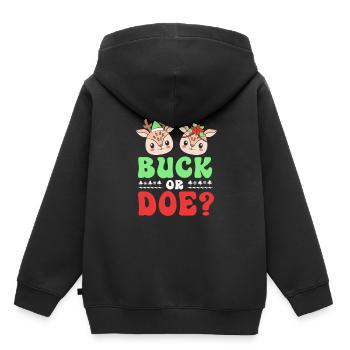 Weihnachten Gender Reveal Werdende Mutter - Kinder Premium Organic Hoodie - Schwarz - Hinten - AI Model Kid Male (0cm)