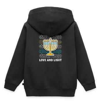 Hanukkah Chanukkah Hanukah - Kids Premium Organic Hoodie - black - Back - AI Model Kid Male (0cm)
