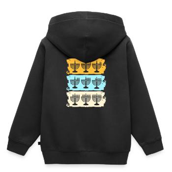 Hanukah Hanukkah Chanukkah - Kinder Premium Organic Hoodie - Schwarz - Hinten - AI Model Kid Male (0cm)