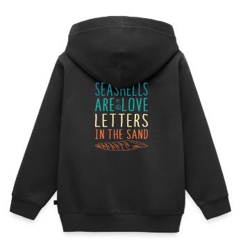 Shell collector shell - Kids Premium Organic Hoodie - black - Back - AI Model Kid Male (0cm)
