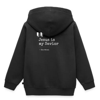 Christian Sayings Jesus is my Savior - Kids Premium Organic Hoodie - black - Back - AI Model Kid Male (0cm)