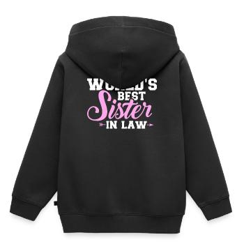 belle-soeur - Sweat Premium à capuche enfant bio - noir - Dos - AI Model Kid Male (0cm)