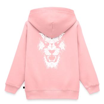 Das Biest - Kinder Premium Organic Hoodie - Rosa - Hinten - AI Model Kid Female (0cm)