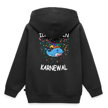 Je suis un bouffon de la 5e saison du carnaval de Karnewal - Sweat Premium à capuche enfant bio - noir - Dos - AI Model Kid Male (0cm)