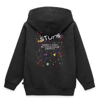 Carnival Confetti Costume - Kids Premium Organic Hoodie - black - Back - AI Model Kid Male (0cm)