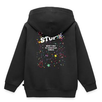 Carnival Confetti Costume - Kids Premium Organic Hoodie - black - Back - AI Model Kid Male (0cm)