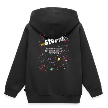 Carnival Confetti Costume - Kids Premium Organic Hoodie - black - Back - AI Model Kid Male (0cm)