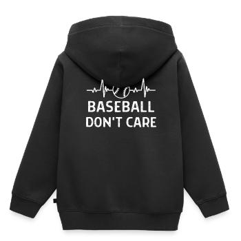 Baseball Spieler Baseball Sprüche Geschenk - Kinder Premium Organic Hoodie - Schwarz - Hinten - AI Model Kid Male (0cm)
