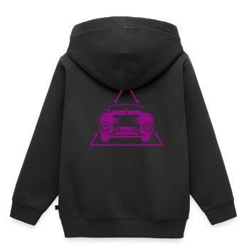 Auto - Oldtimer - Nostalgisch Fahrzeuge - Kinder Premium Organic Hoodie - Schwarz - Hinten - AI Model Kid Male (0cm)