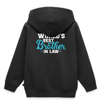 beau-frère - Sweat Premium à capuche enfant bio - noir - Dos - AI Model Kid Male (0cm)