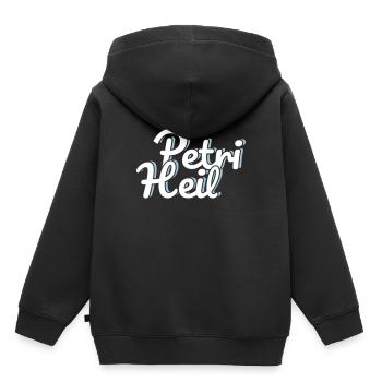 Petri Heil - Kinder Premium Organic Hoodie - Schwarz - Hinten - AI Model Kid Male (0cm)