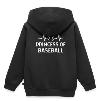 Baseball Spieler Baseball Sprüche Geschenk - Kinder Premium Organic Hoodie - Schwarz - Hinten - AI Model Kid Male (0cm)