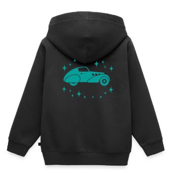 Auto - Oldtimer - Nostalgisch Fahrzeuge - Kinder Premium Organic Hoodie - Schwarz - Hinten - AI Model Kid Male (0cm)