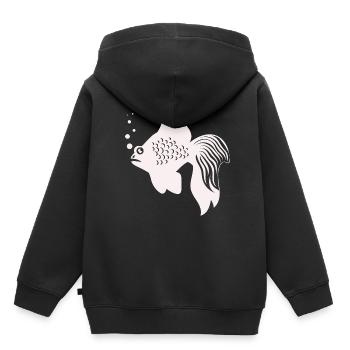 Fisch Aquarium Meerestier Klima Umweltschutz - Kinder Premium Organic Hoodie - Schwarz - Hinten - AI Model Kid Male (0cm)