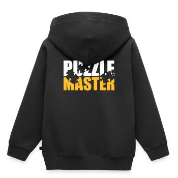 Puzzle - Kinder Premium Organic Hoodie - Schwarz - Hinten - AI Model Kid Male (0cm)