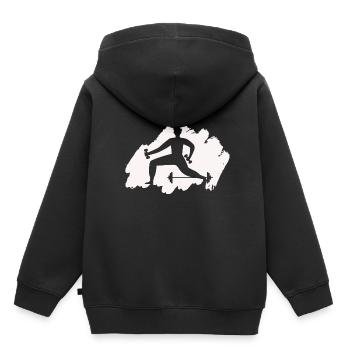 Musculation Haltérophilie Fitness Workout - Sweat Premium à capuche enfant bio - noir - Dos - AI Model Kid Male (0cm)