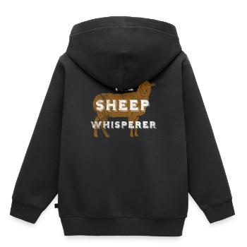 SHEEP Whisperer Vintage Geschenk für Farm Lamb Lover - Kinder Premium Organic Hoodie - Schwarz - Hinten - AI Model Kid Male (0cm)