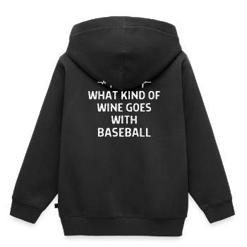 Baseball Spieler Baseball Sprüche Geschenk - Kinder Premium Organic Hoodie - Schwarz - Hinten - AI Model Kid Male (0cm)