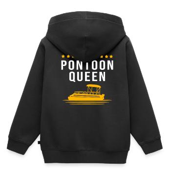 Bateau ponton Bateau Bateaux - Sweat Premium à capuche enfant bio - noir - Dos - AI Model Kid Male (0cm)